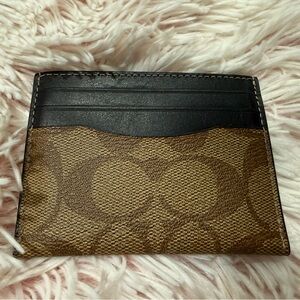 Coach Black and Brown Card Holder